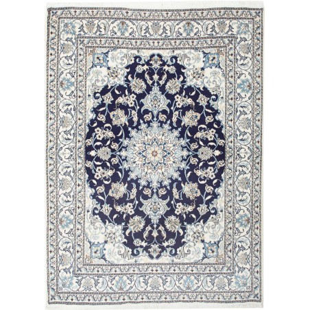 Tappeto Nain Kashmar Persia bianco grigio 150x210
