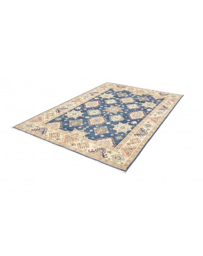 Tappeto Kazak Afghanistan bianco azzurro 173x240
