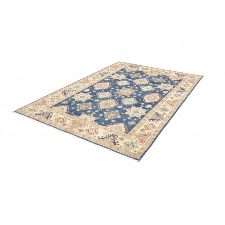 Tappeto Kazak Afghanistan bianco azzurro 173x240
