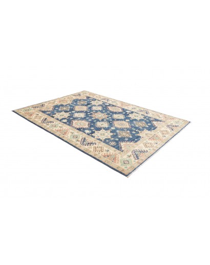 Tappeto Kazak Afghanistan bianco azzurro 173x240