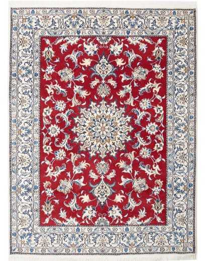 Tappeto Nain Kashmar Persia bianco grigio 150x188