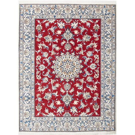 Tappeto Nain Kashmar Persia bianco grigio 150x188