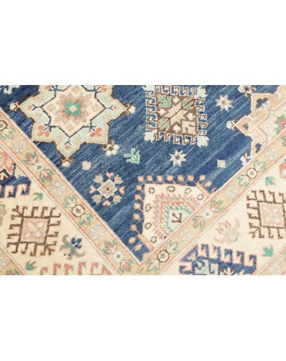 Tappeto Kazak Afghanistan bianco azzurro 173x240