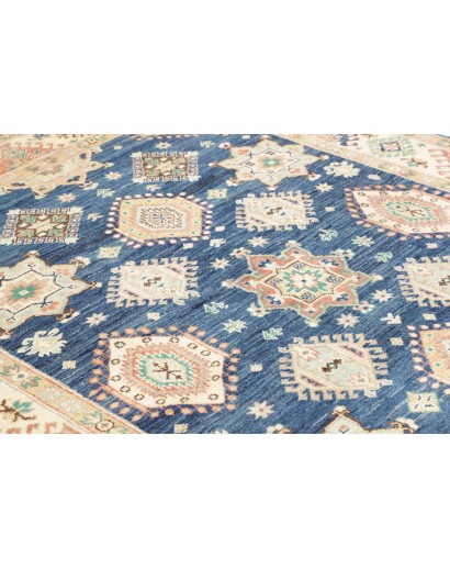Tappeto Kazak Afghanistan bianco azzurro 173x240