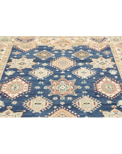 Tappeto Kazak Afghanistan bianco azzurro 173x240