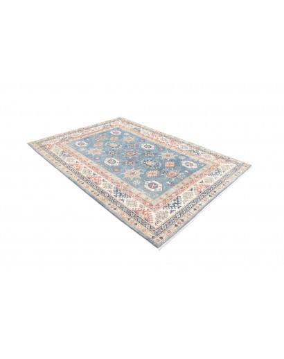 Tappeto Kazak Afghanistan beige azzurro 172x242