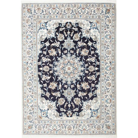 Tappeto Nain Kashmar Persia bianco grigio 150x212