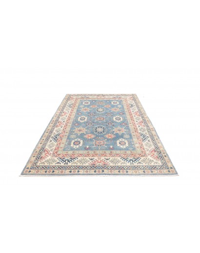 Tappeto Kazak Afghanistan beige azzurro 172x242