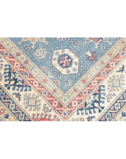 Tappeto Kazak Afghanistan beige azzurro 172x242