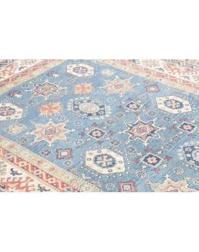 Tappeto Kazak Afghanistan beige azzurro 172x242