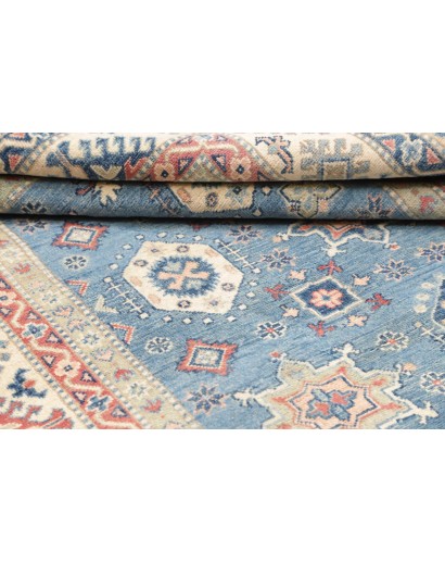 Tappeto Kazak Afghanistan beige azzurro 172x242