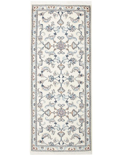 Tappeto Nain Kashmar Persia bianco grigio 83x200