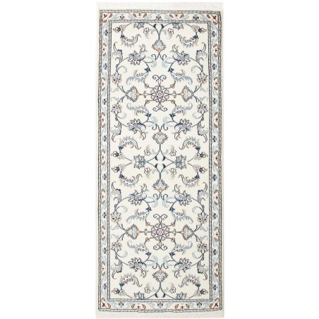 Tappeto Nain Kashmar Persia bianco grigio 83x200