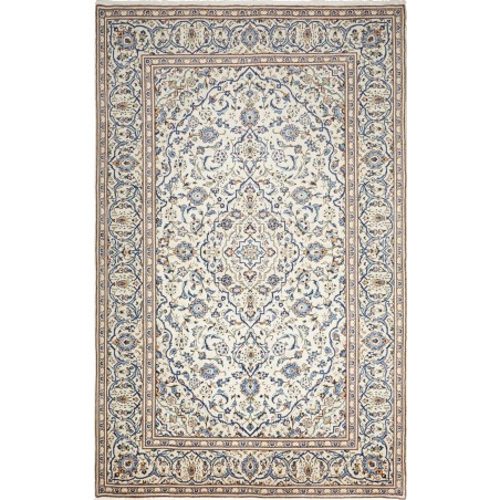 Tappeto Kashan Persia bianco grigio 193x308