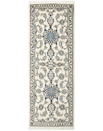 Tappeto Nain Kashmar Persia bianco grigio 78x210