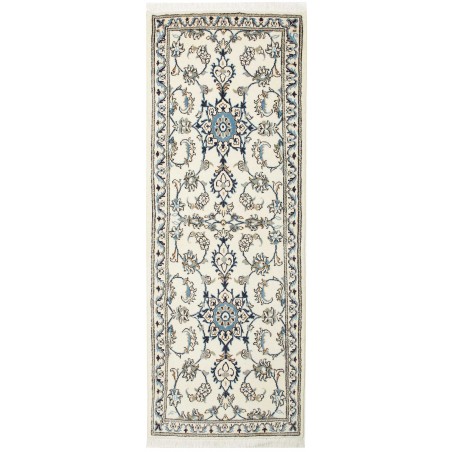 Tappeto Nain Kashmar Persia bianco grigio 78x210