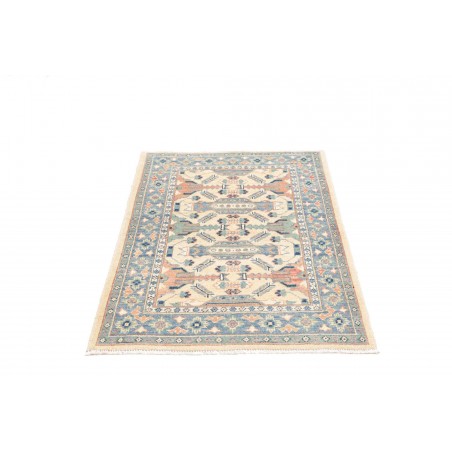Tappeto Kazak Afghanistan beige azzurro 80x126