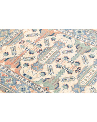 Tappeto Kazak Afghanistan beige azzurro 80x126