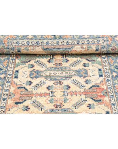 Tappeto Kazak Afghanistan beige azzurro 80x126