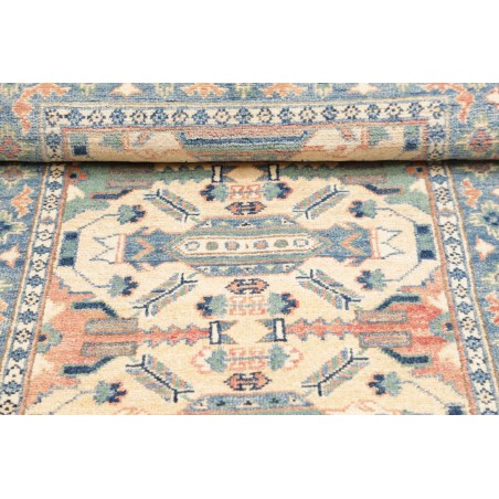 Tappeto Kazak Afghanistan beige azzurro 80x126