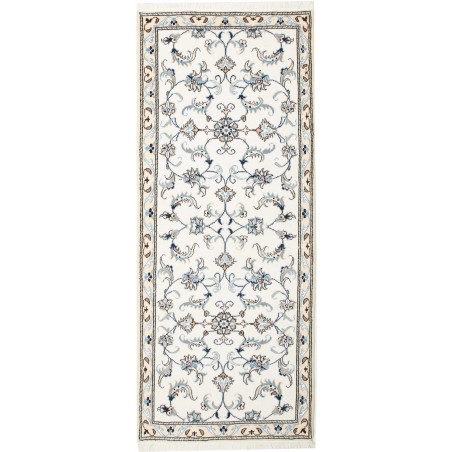 Tappeto Nain Kashmar Persia bianco grigio 80x204