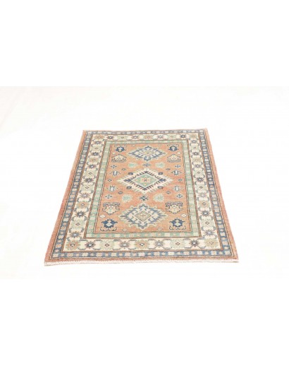 Tappeto Kazak Afghanistan beige grigio 82x123