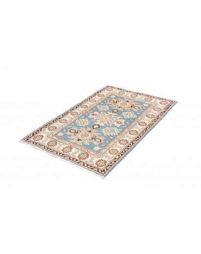 Tappeto Kazak Afghanistan beige azzurro 84x130