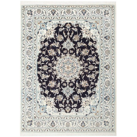 Tappeto Nain Kashmar Persia bianco grigio 150x205