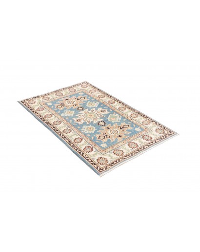 Tappeto Kazak Afghanistan beige azzurro 84x130