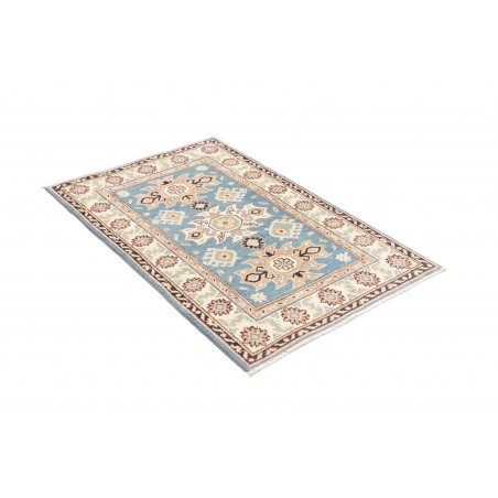 Tappeto Kazak Afghanistan beige azzurro 84x130