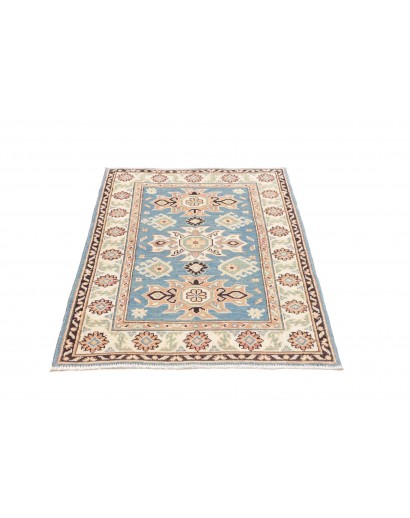 Tappeto Kazak Afghanistan beige azzurro 84x130