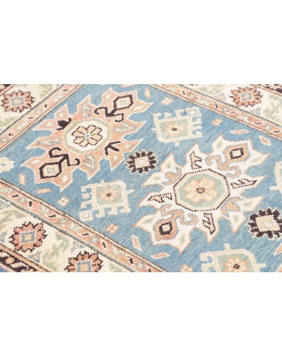 Tappeto Kazak Afghanistan beige azzurro 84x130