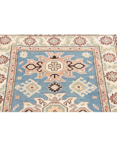 Tappeto Kazak Afghanistan beige azzurro 84x130