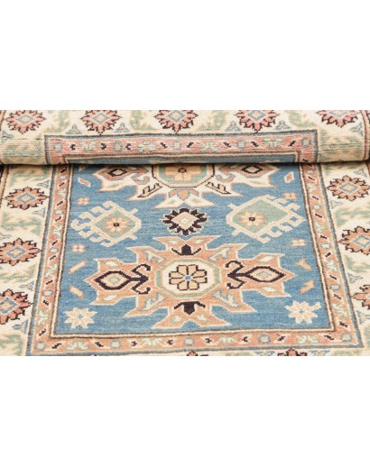 Tappeto Kazak Afghanistan beige azzurro 84x130