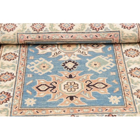 Tappeto Kazak Afghanistan beige azzurro 84x130