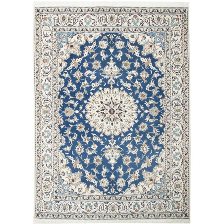 Tappeto Nain Kashmar Persia bianco blu 165x230
