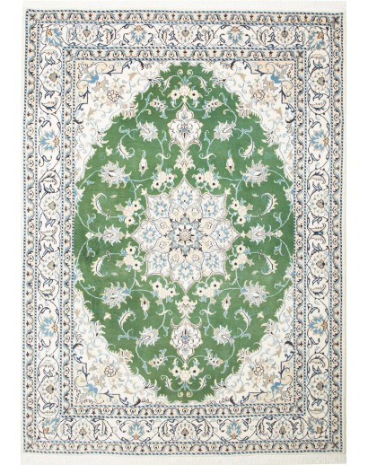 Tappeto Nain Kashmar Persia bianco verde 170x232
