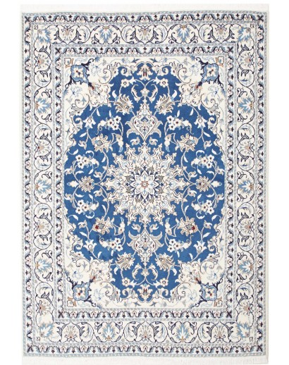 Tappeto Nain Kashmar Persia blu 145x203