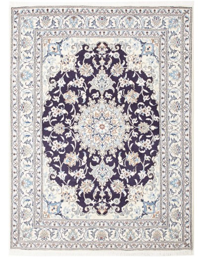 Tappeto Nain Kashmar Persia bianco grigio 152x202