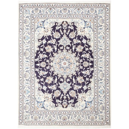 Tappeto Nain Kashmar Persia bianco grigio 152x202