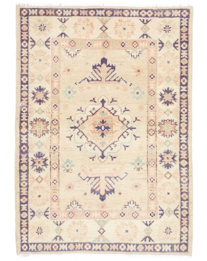 Tappeto Kazak Afghanistan giallo beige 85x123