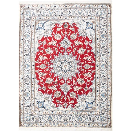 Tappeto Nain Kashmar Persia bianco marrone 148x202
