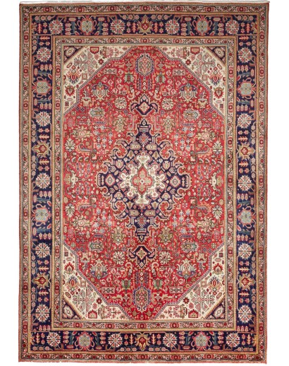 Tappeto Tabriz Persia rosso giallo 200x300