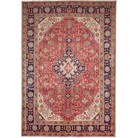 Tappeto Tabriz Persia rosso giallo 200x300