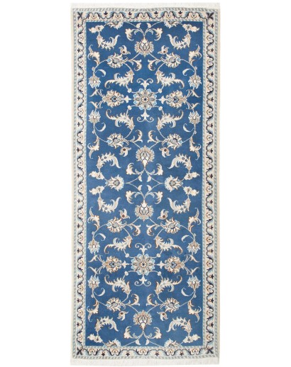 Tappeto Nain Kashmar Persia bianco blu 83x205