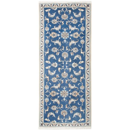 Tappeto Nain Kashmar Persia bianco blu 83x205