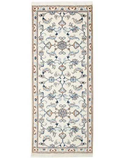 Tappeto Nain Kashmar Persia bianco grigio 78x200