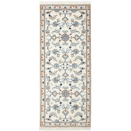 Tappeto Nain Kashmar Persia bianco grigio 78x200