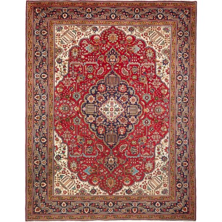 Tappeto Tabriz Persia marrone giallo 256x338