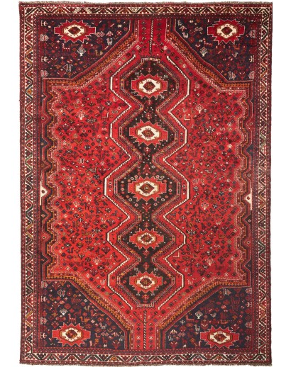 Tappeto Shiraz Persia marrone rosso 235x337